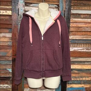 CLEAR OUT Prince & Fox Hoodie fleece lined Maroon large
